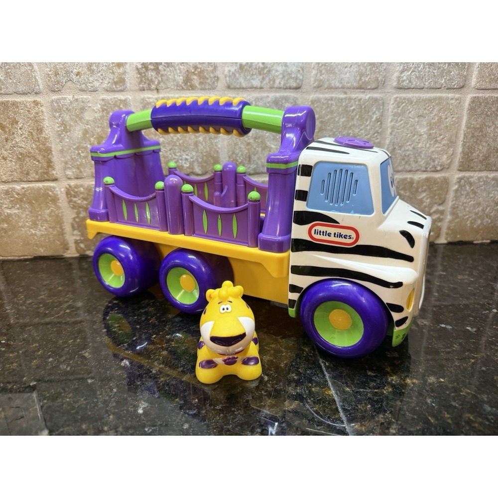 VTG Little Tikes Handle Haulers Jangles The Circus Truck Safari Animal Toy